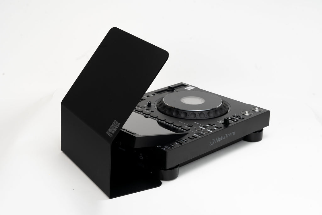 Side view of DJ sun cover for AlphaTheta CDJ-3000X