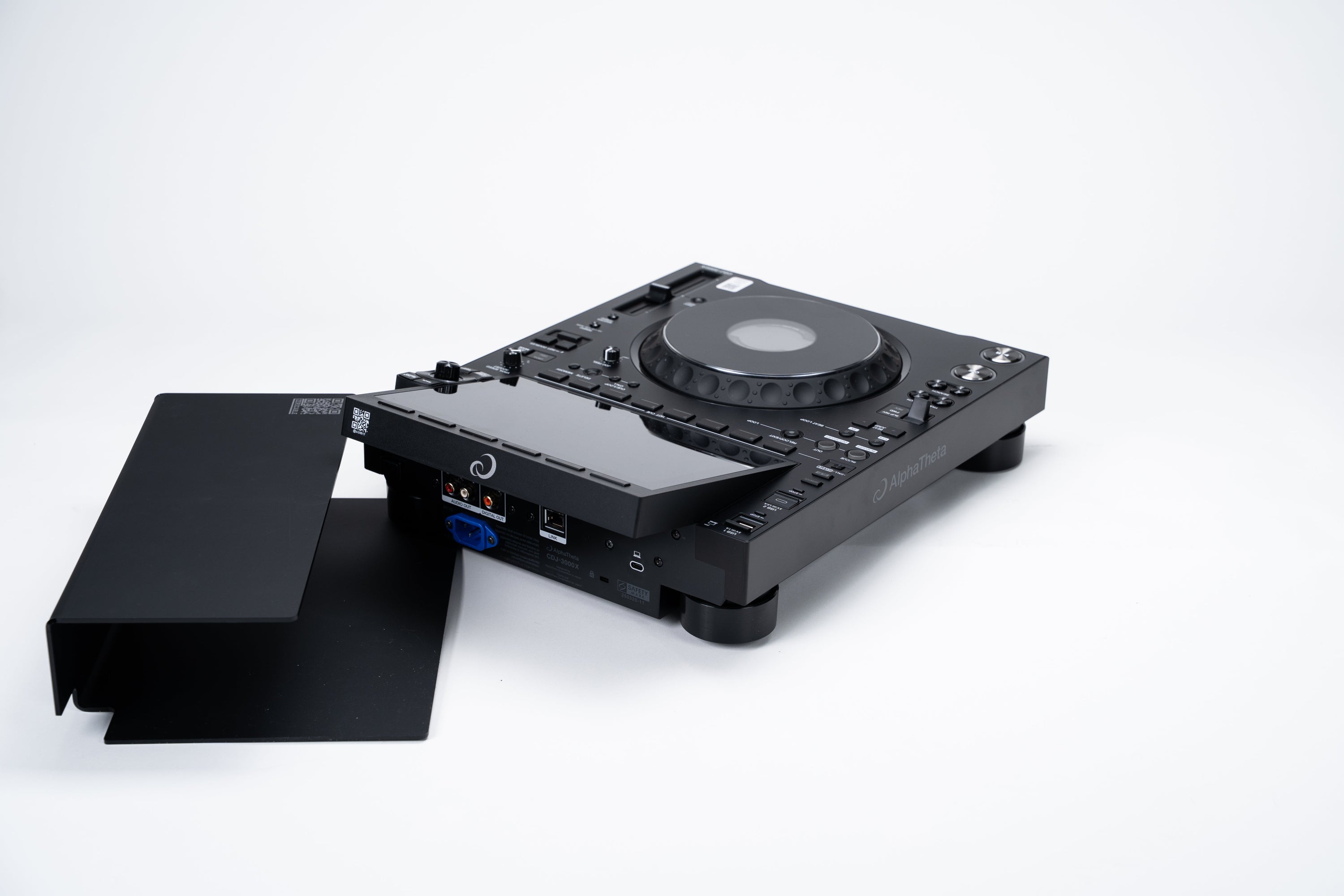 Black XXL cable cover for AlphaTheta CDJ-3000X