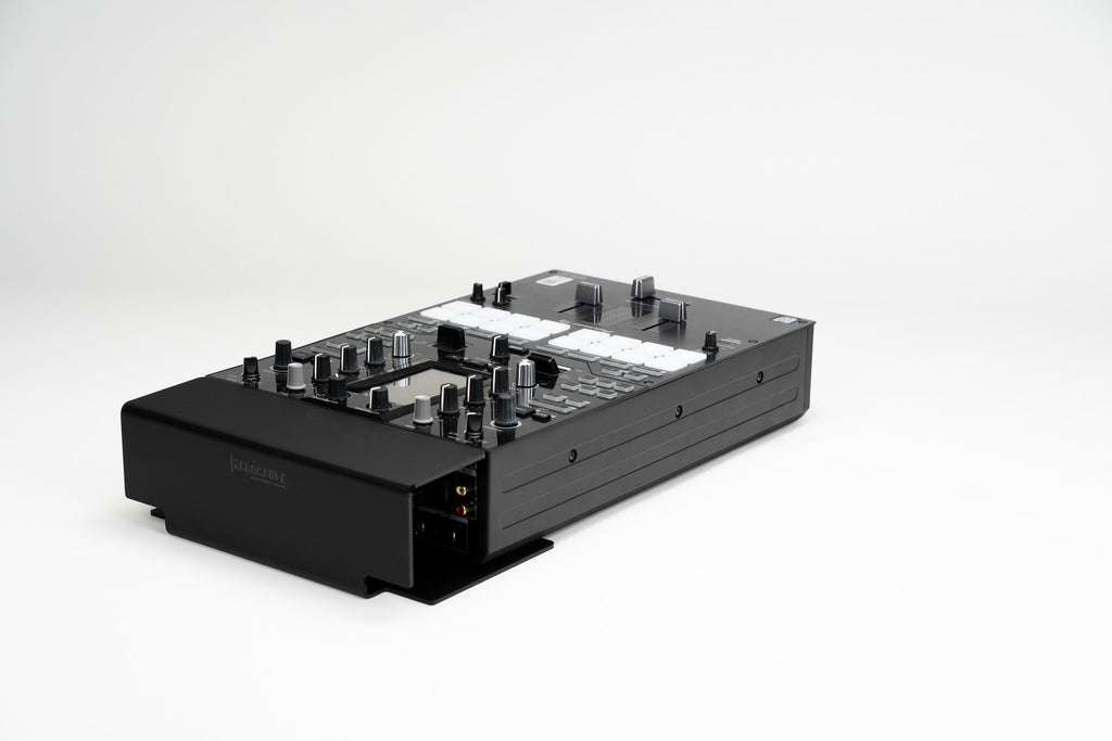 Pioneer DJM-S11 battle mixer with Zero Cable cable cover installed – rear connections hidden
