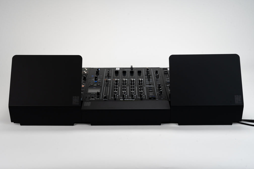 Pioneer CDJ and DJM sunshields in a clean DJ booth setup