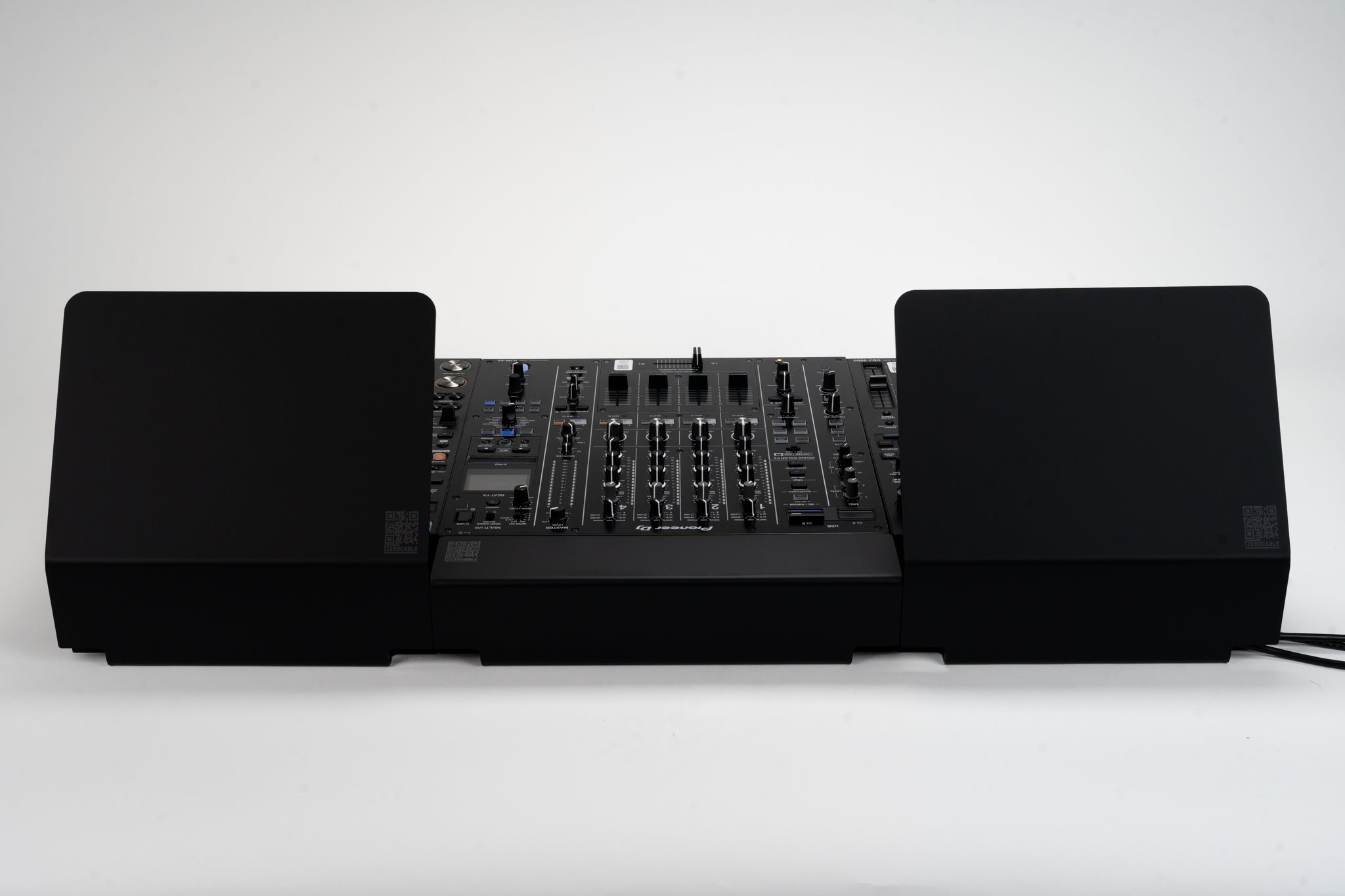 Pioneer CDJ and DJM sunshields in a clean DJ booth setup