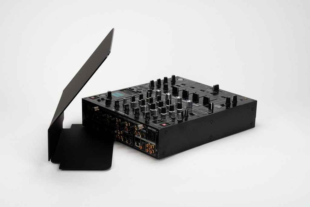 Pioneer DJM-A9 and DJM-V10 sunshield with integrated cable channel