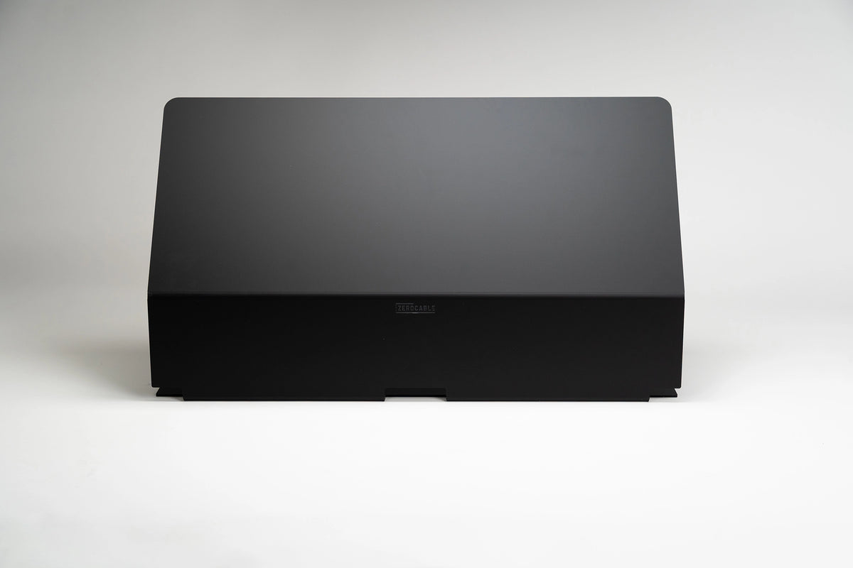 Zero Cable Sun Cover XXL DJ sunshield in matte black, shown head-on
